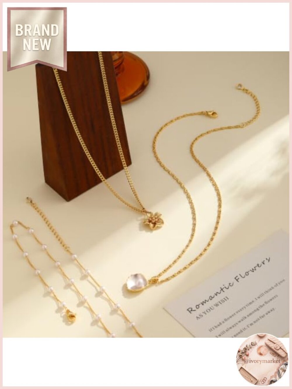 Layered Shell Necklace Set Women 14K Gold Plated Beach Jewelry Gift - Picture 5 of 6